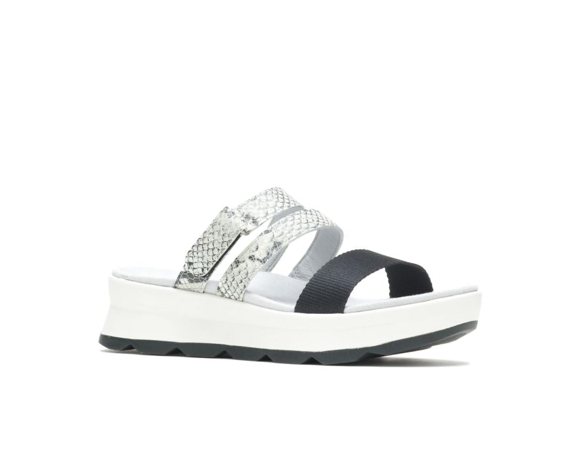 Women Sandals | Hush Puppies Andi Slide Snake Leatherblack