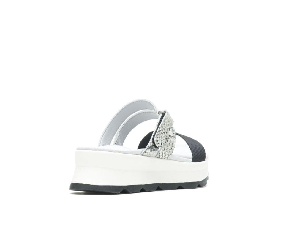 Women Sandals | Hush Puppies Andi Slide Snake Leatherblack