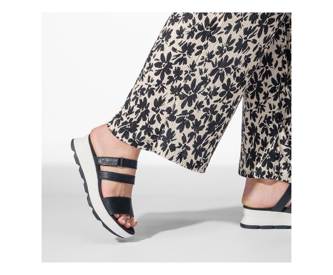 Women Sandals | Hush Puppies Andi Slide Snake Leatherblack