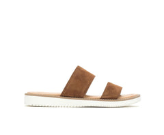 Women Sandals | Hush Puppies Briard 2 Band Slide Tan Suede