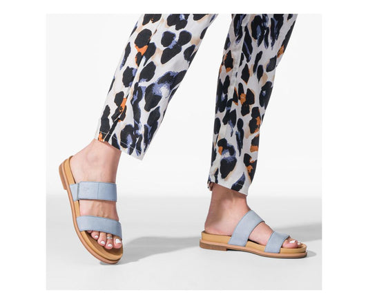 Women Sandals | Hush Puppies Lilly 2 Band Slide Blue Dusk Nubuck