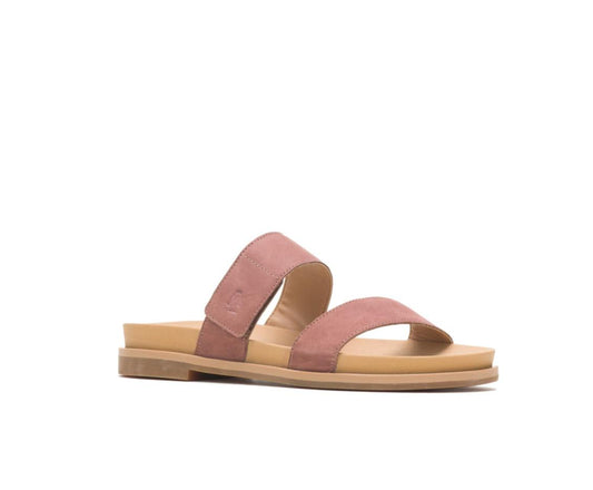 Women Sandals | Hush Puppies Lilly 2 Band Slide Cognac Nubuck