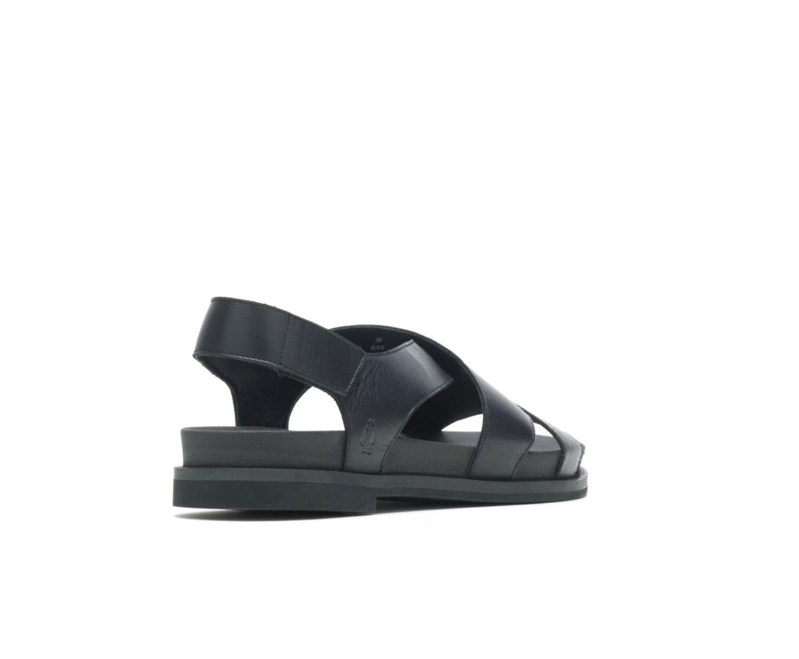 Women Sandals | Hush Puppies Lilly Criss Cross Sandal Black Leather