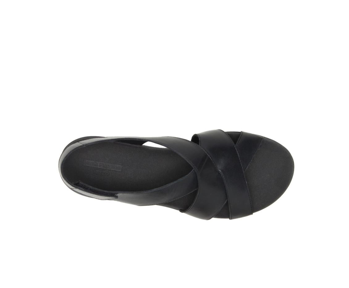 Women Sandals | Hush Puppies Lilly Criss Cross Sandal Black Leather