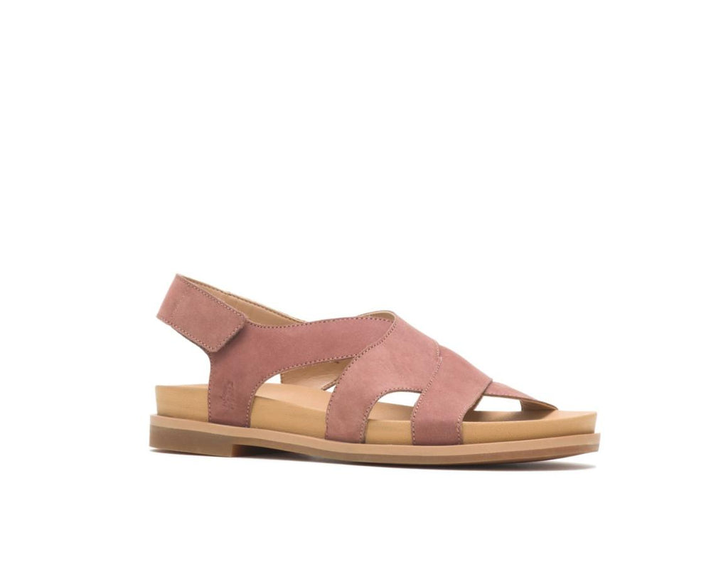 Women Sandals | Hush Puppies Lilly Criss Cross Sandal Cognac Nubuck