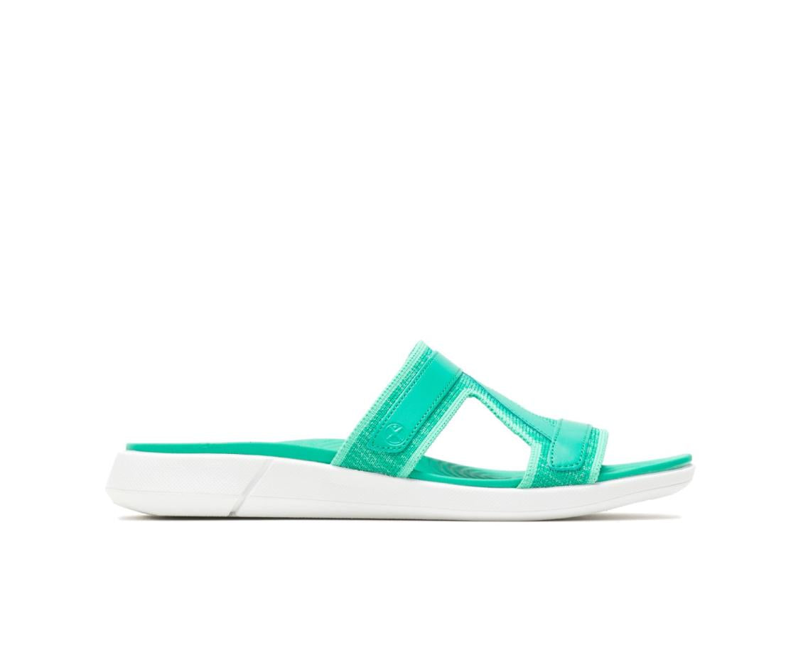 Women Sandals | Hush Puppies Willa Knit Slide Deep Green Knit