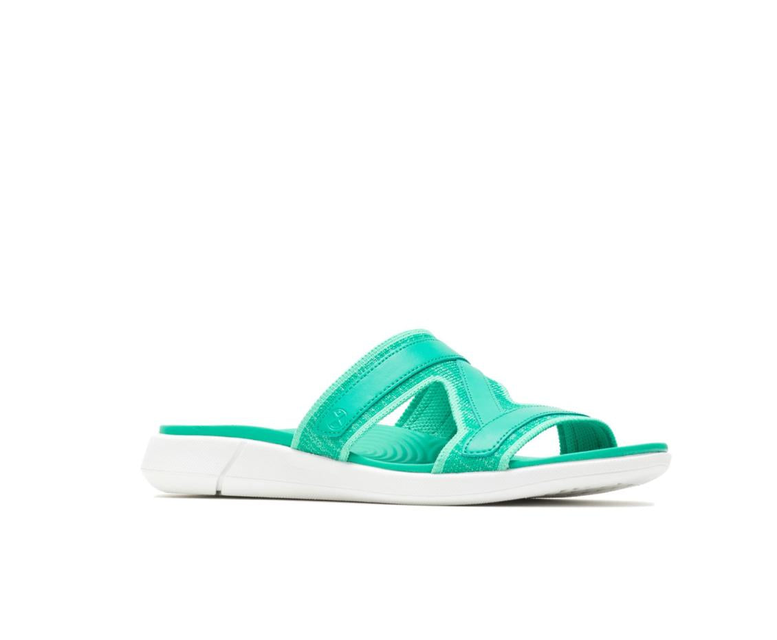 Women Sandals | Hush Puppies Willa Knit Slide Deep Green Knit