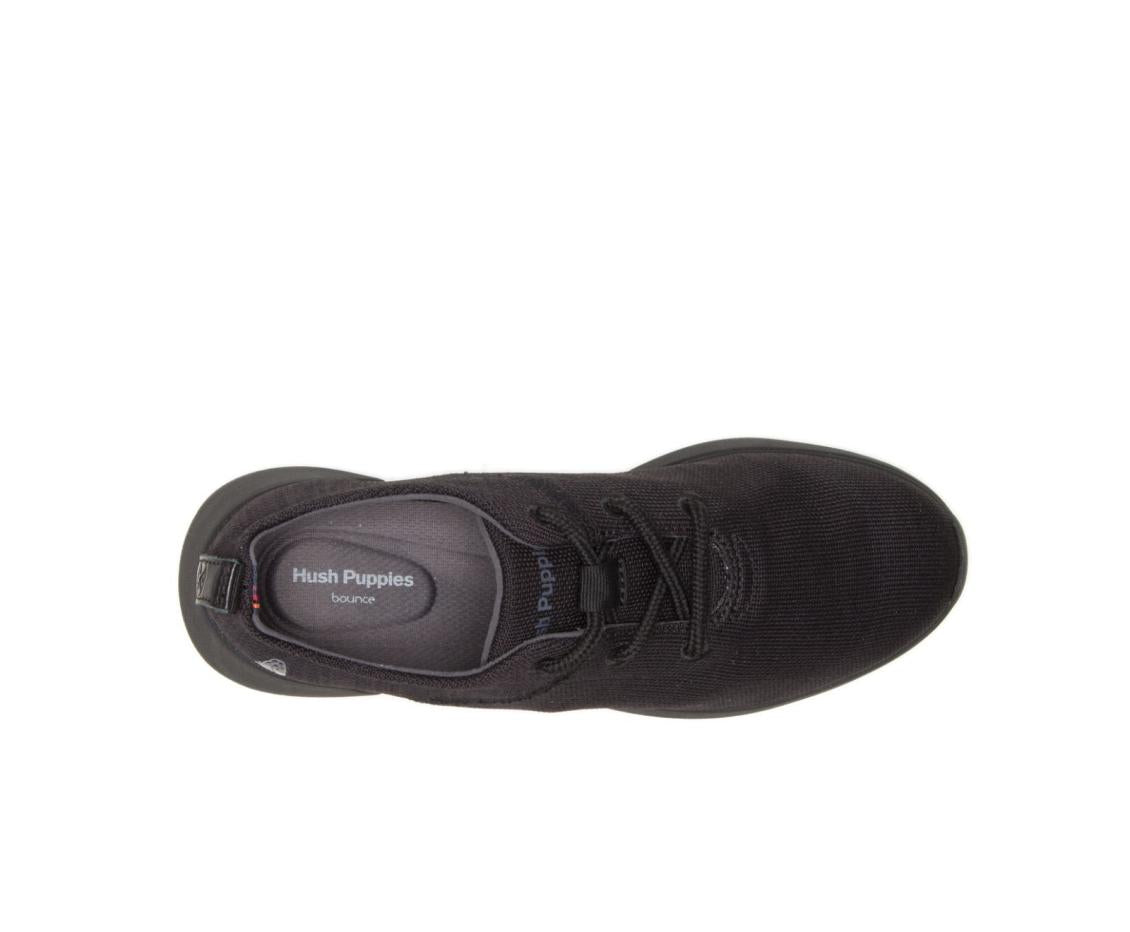 Women Sneakers | Hush Puppies Makenna Lace Up Black Heathered/dark Outsole