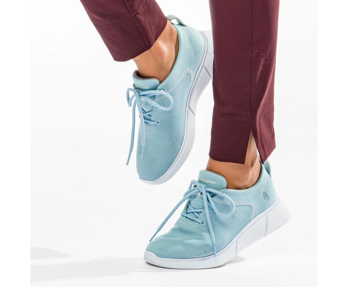 Women Sneakers | Hush Puppies Makenna Lace Up Black Heathered/dark Outsole