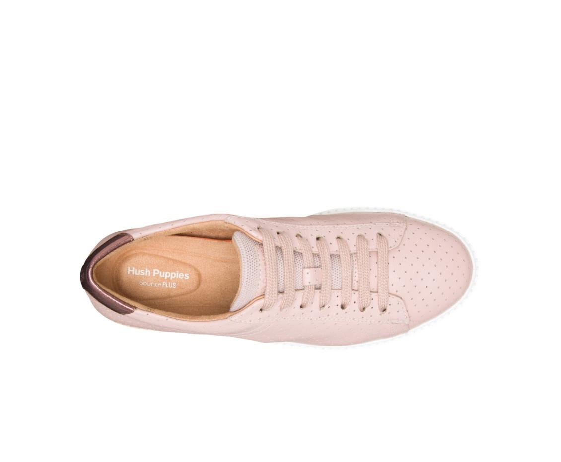 Women Sneakers | Hush Puppies Sabine Sneaker Pale Blush Perf Leather