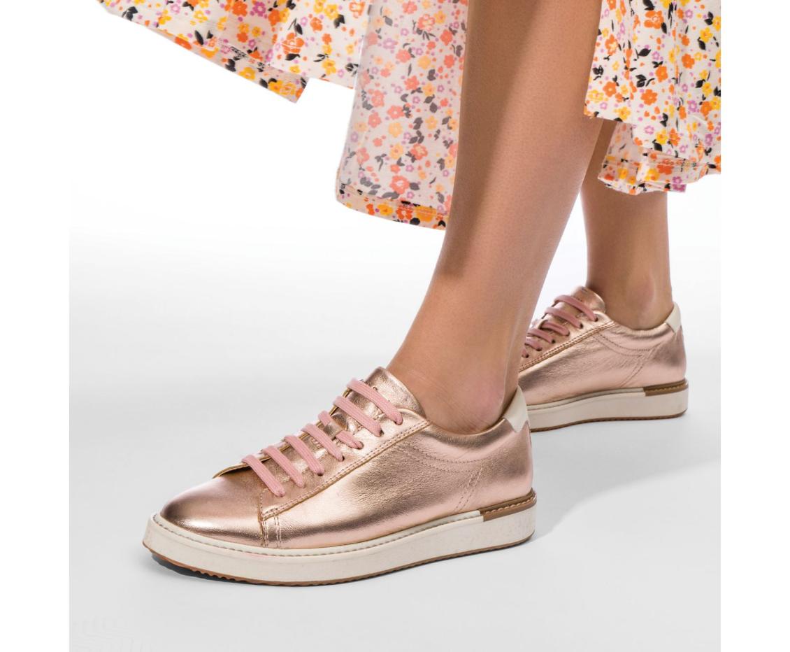 Women Sneakers | Hush Puppies Sabine Sneaker Rose Gold Leather