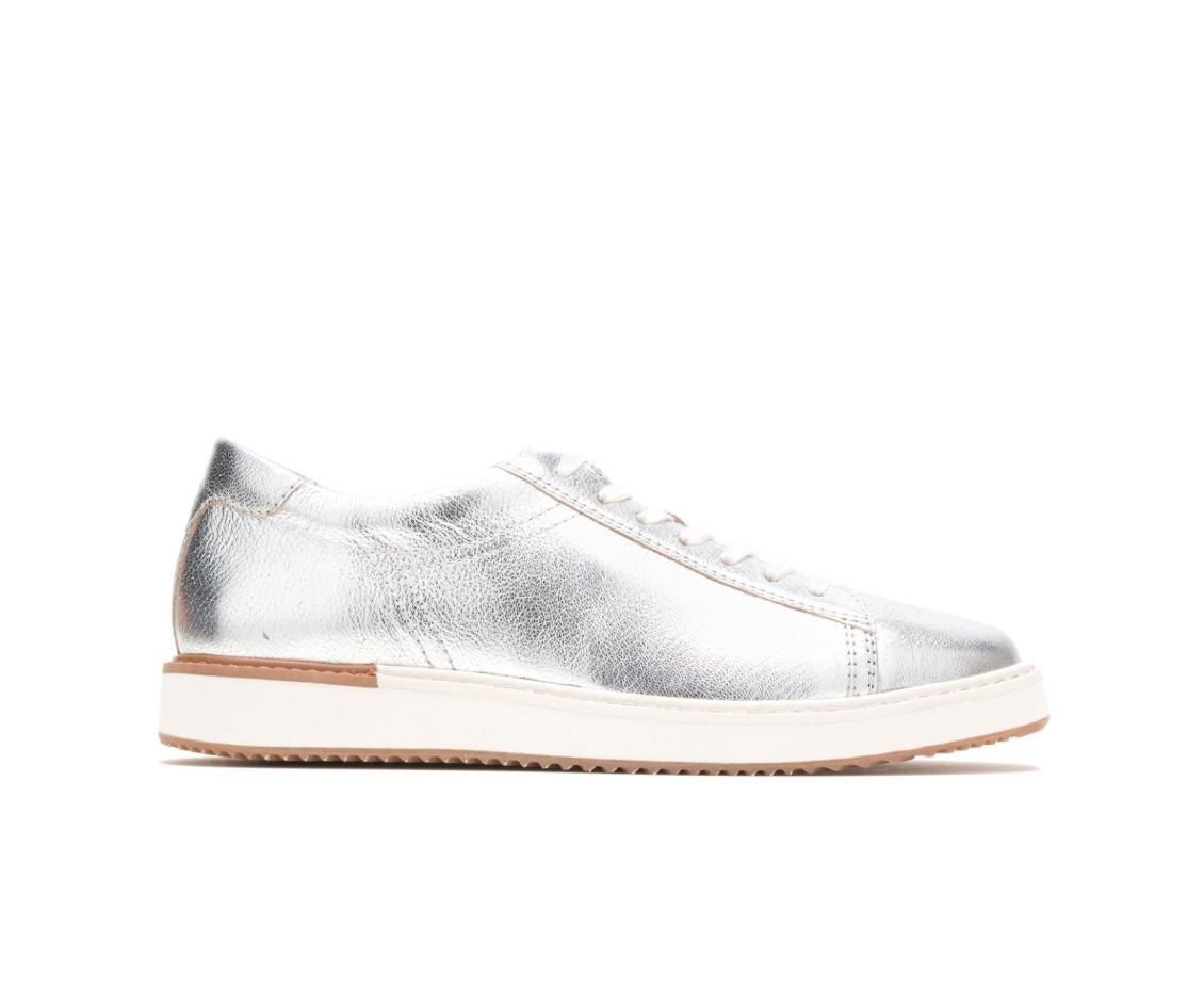 Women Sneakers | Hush Puppies Sabine Sneaker Silver Metallic Leather