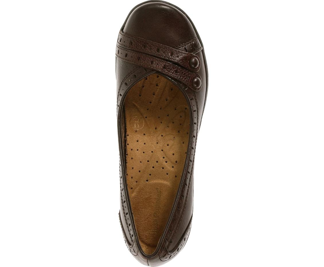 Women Walking Shoes | Hush Puppies Burlesque Dark Brown Leather