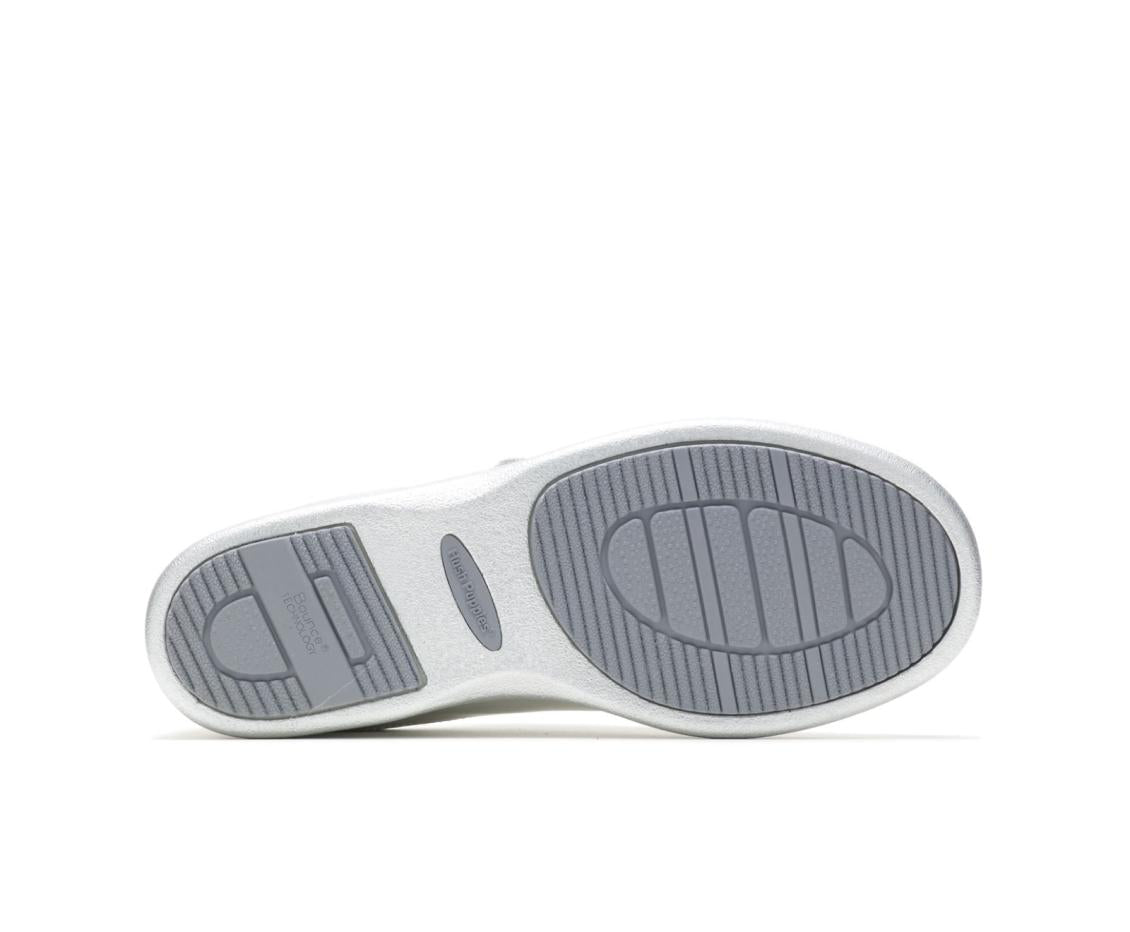 Women Walking Shoes | Hush Puppies Power Walker Ii Silver Metallic Leather