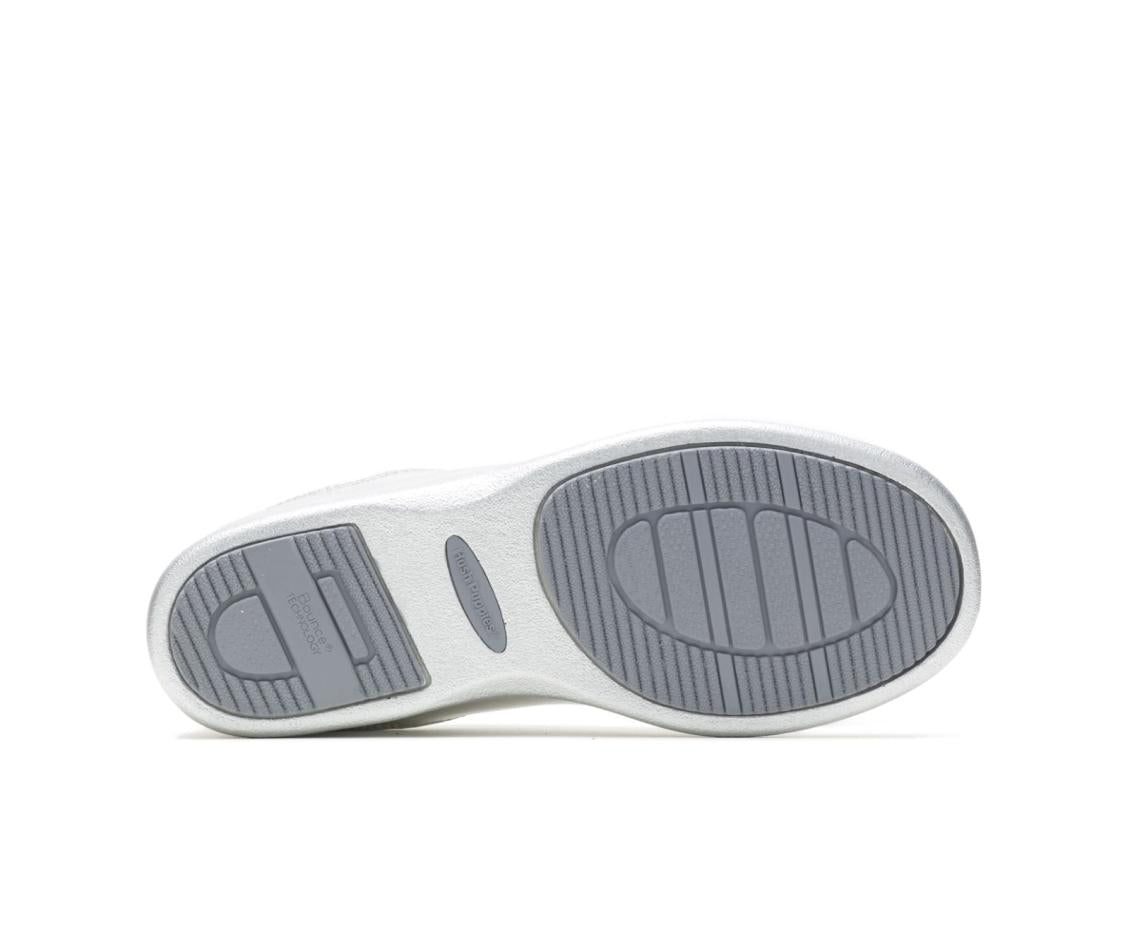 Women Walking Shoes | Hush Puppies Power Walker Silver Metallic Leather